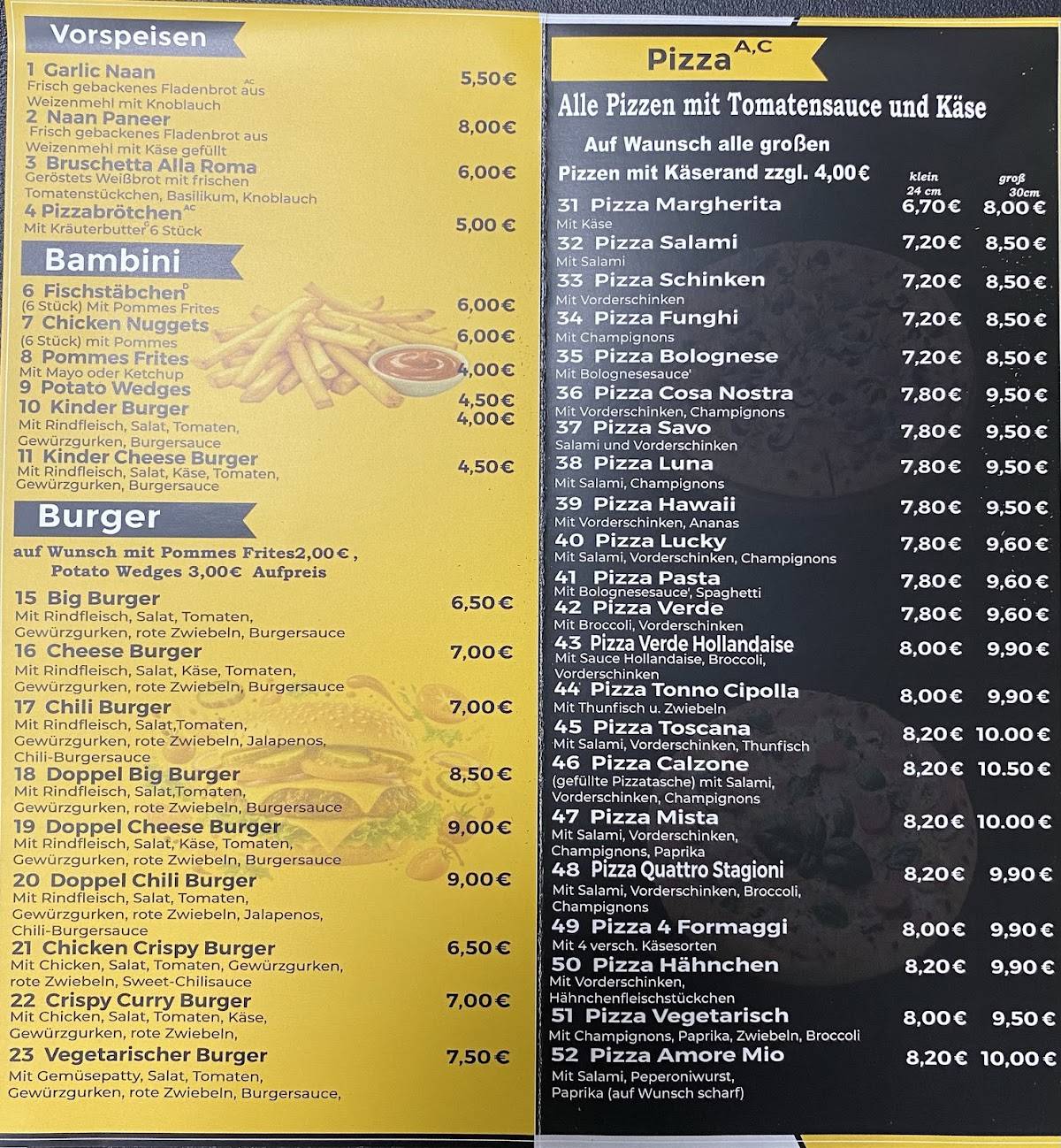 Pizzeria Roma Calbe меню