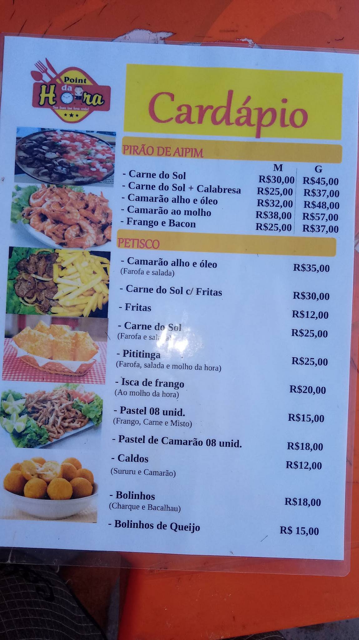 Point da Hora Camaçari меню