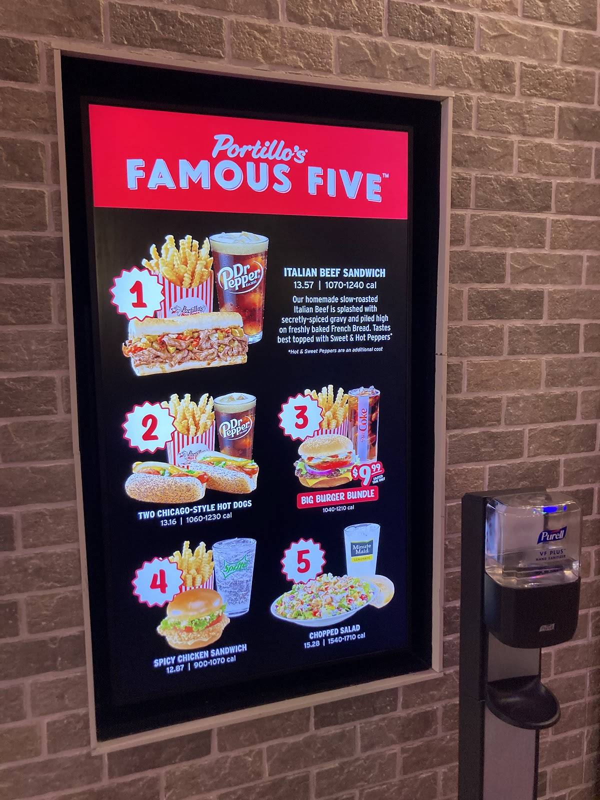 Portillo's Willowbrook меню