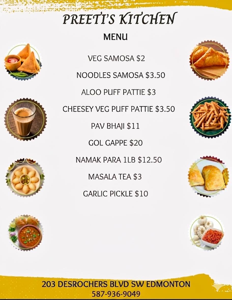 Preeti's Kitchen меню
