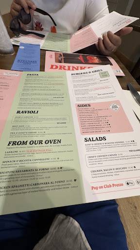 Prezzo Italian Restaurant East Grinstead меню