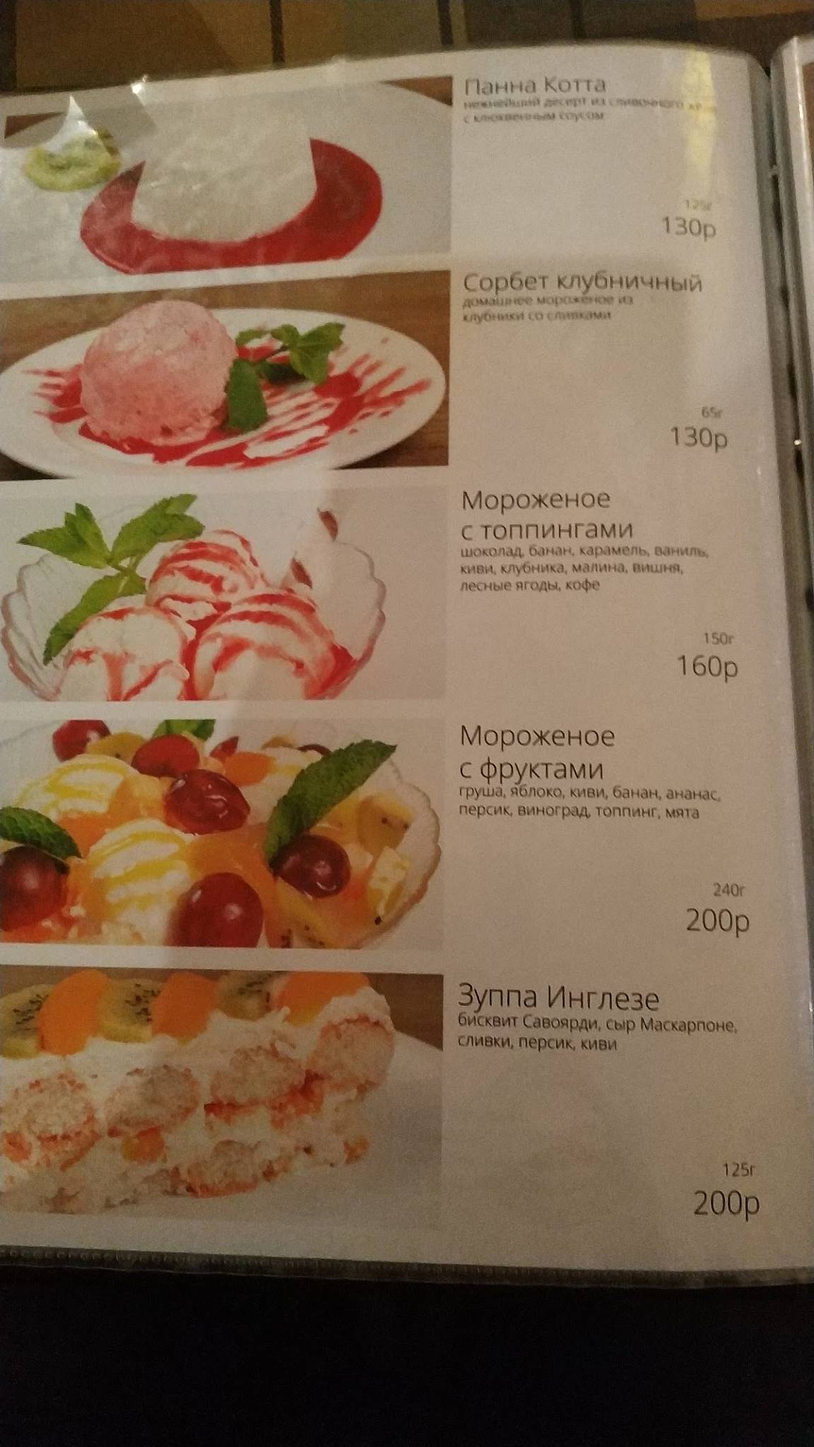 Pronto Pizza e Pasta меню