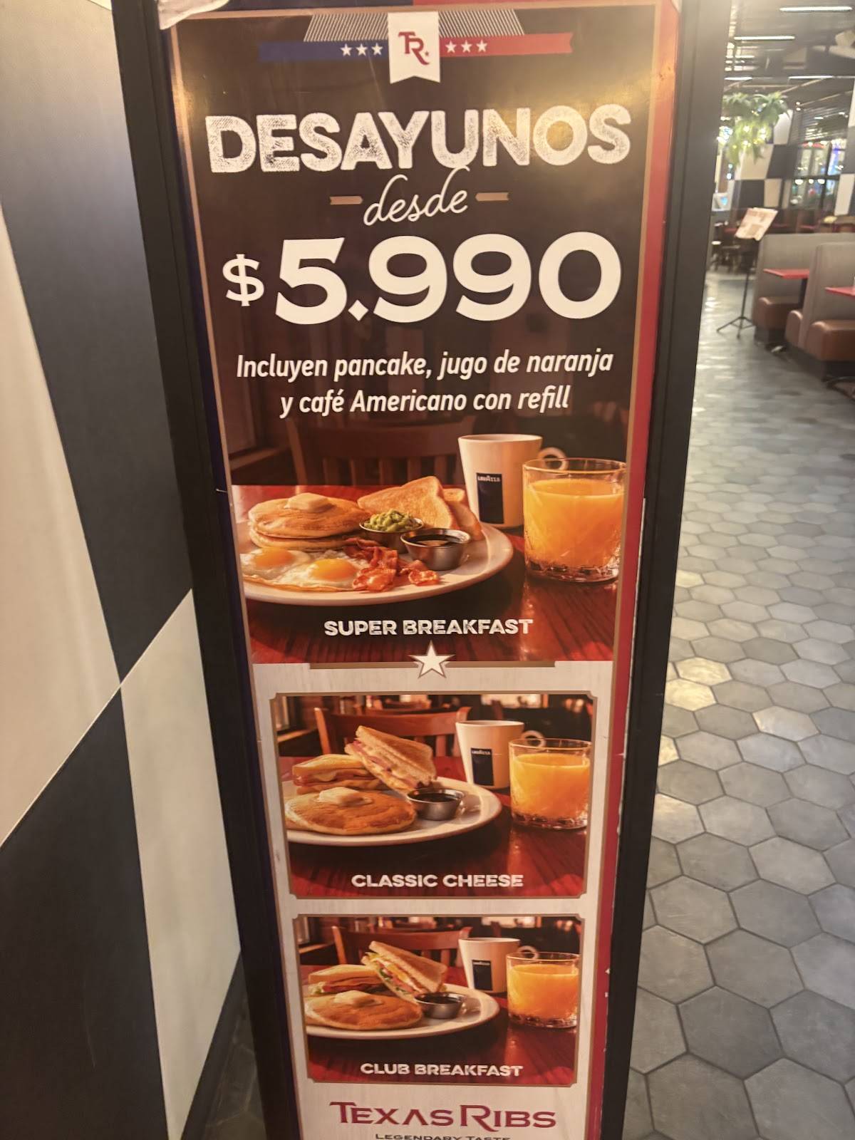 Texas Ribs - Cenco Costanera меню