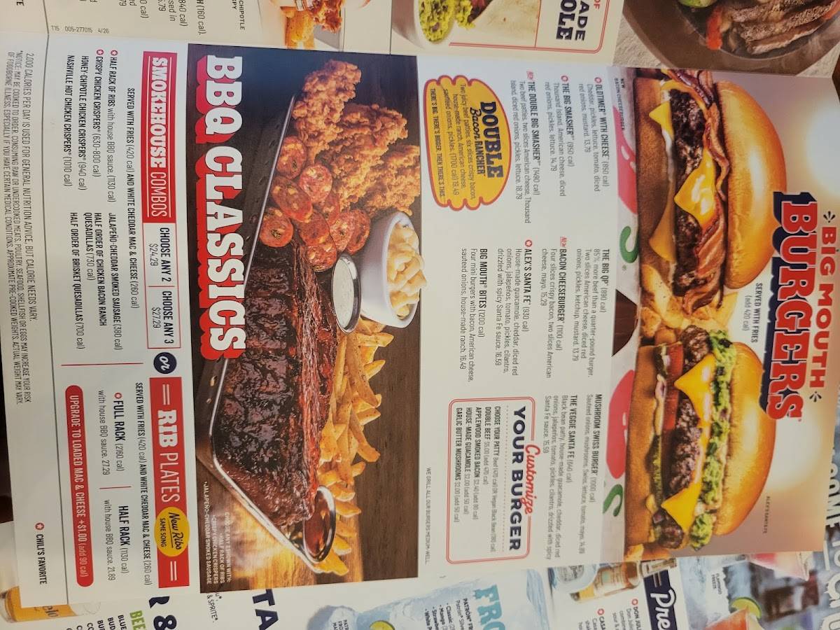 Chili's Grill & Bar меню