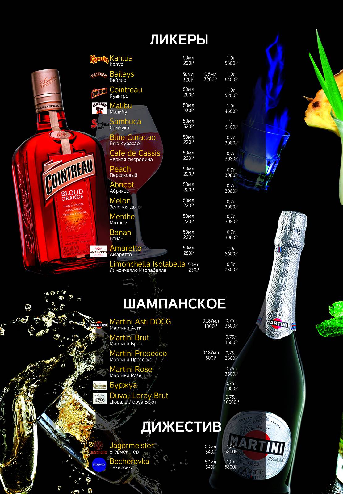 Шарон премиум меню