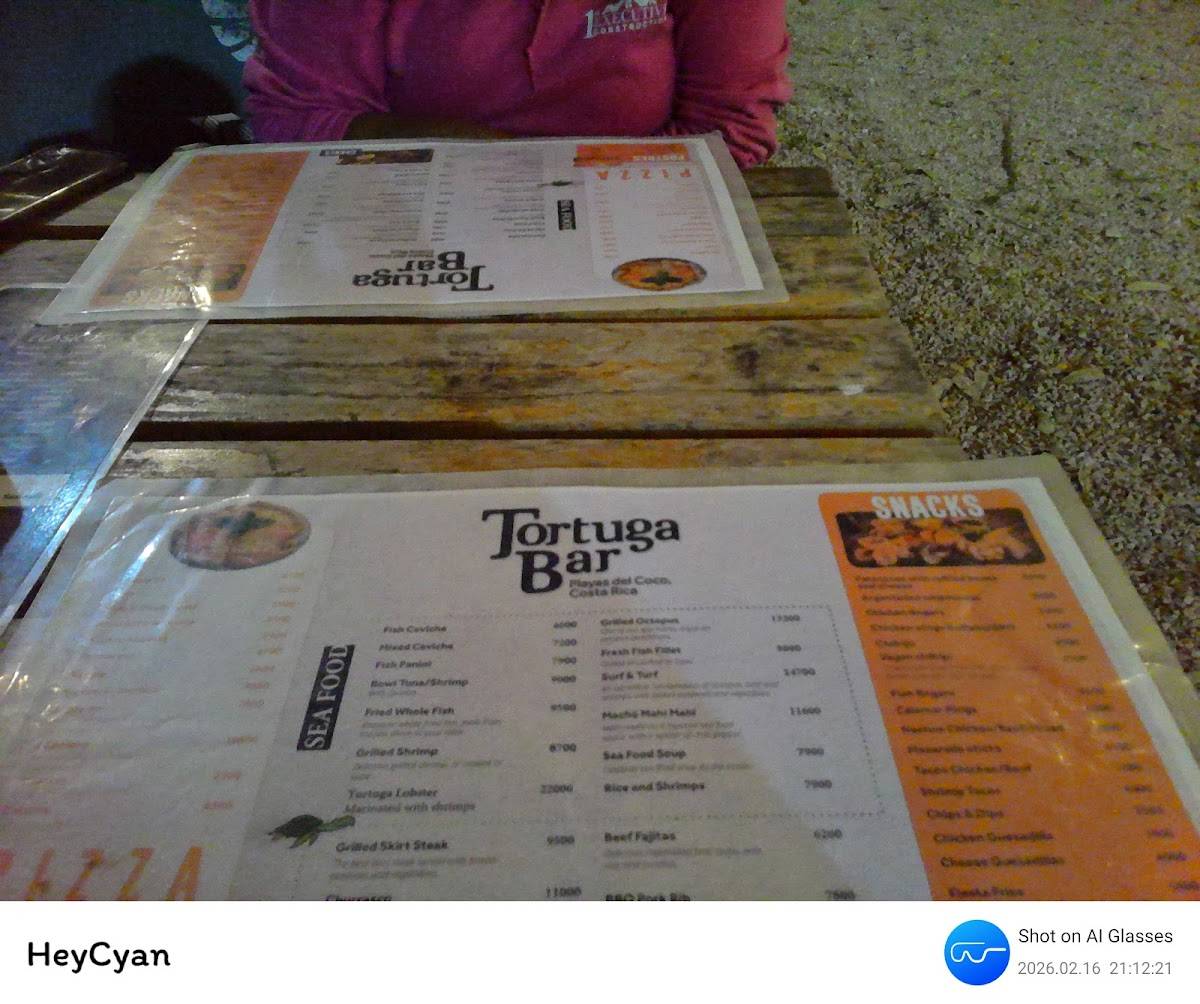 Tortuga Bar меню