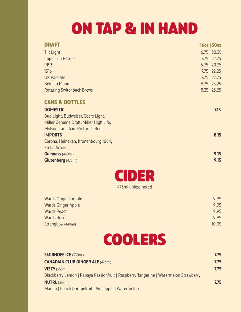 heyhey Bar & Grill меню