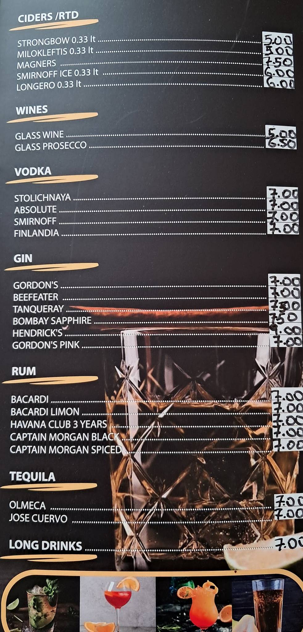 traffic bar меню