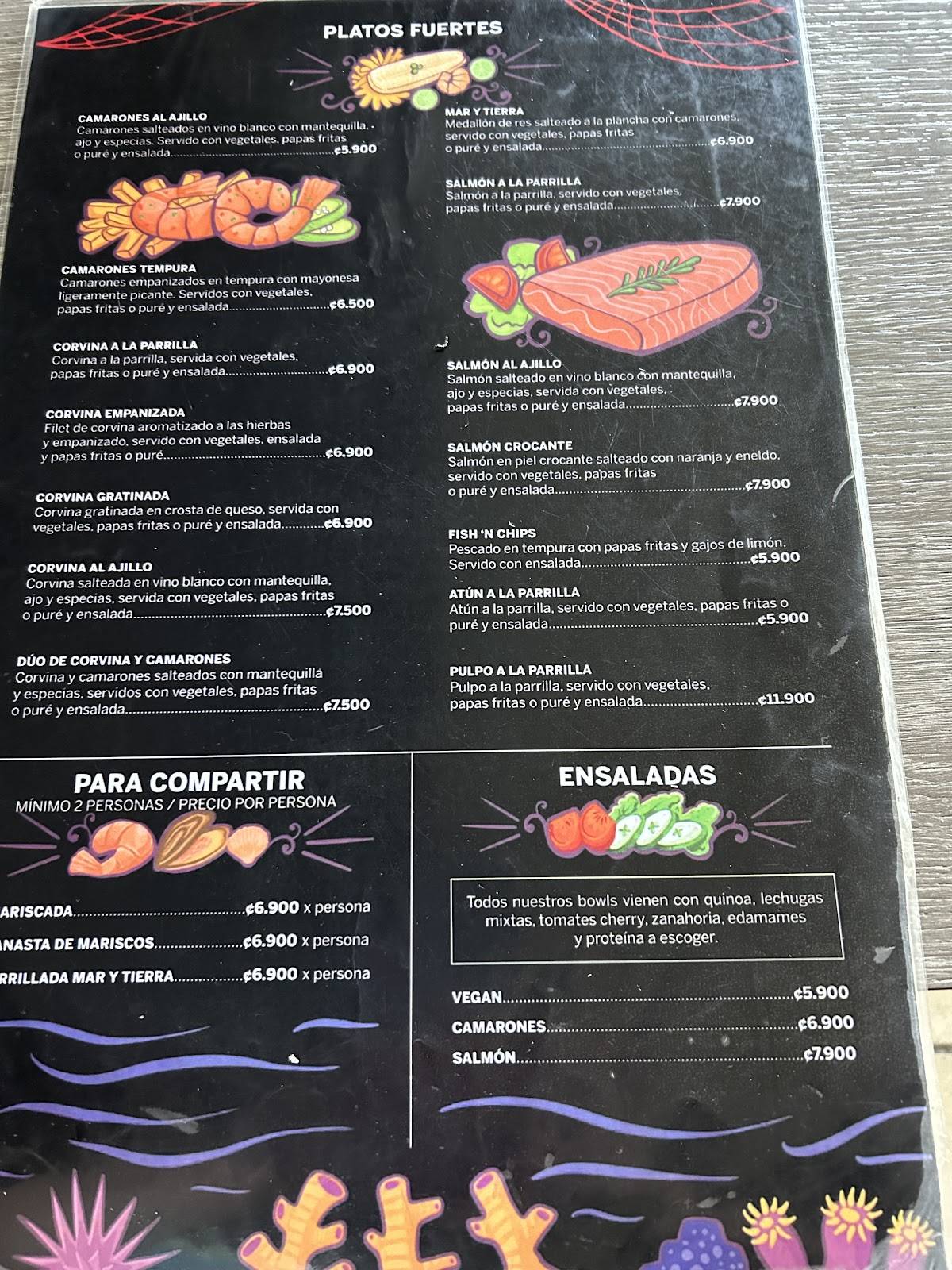 Red Fish меню