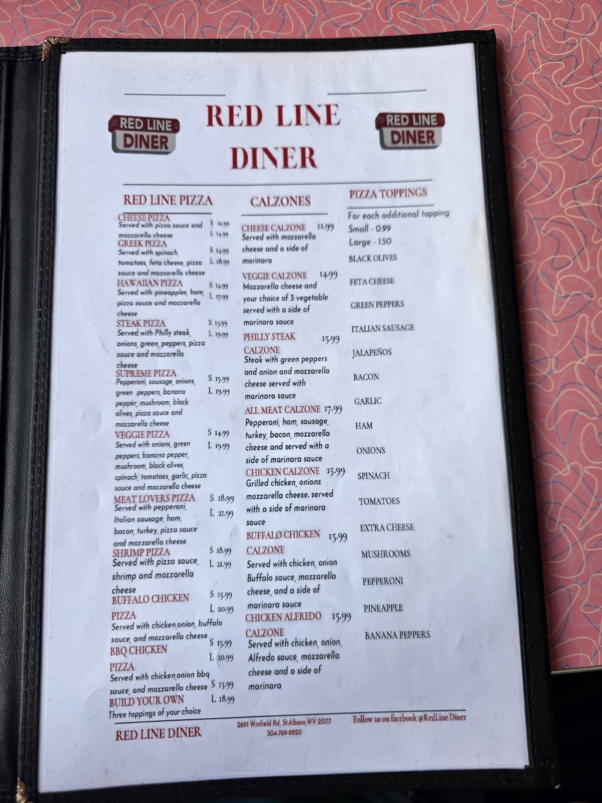 Red Line Diner меню