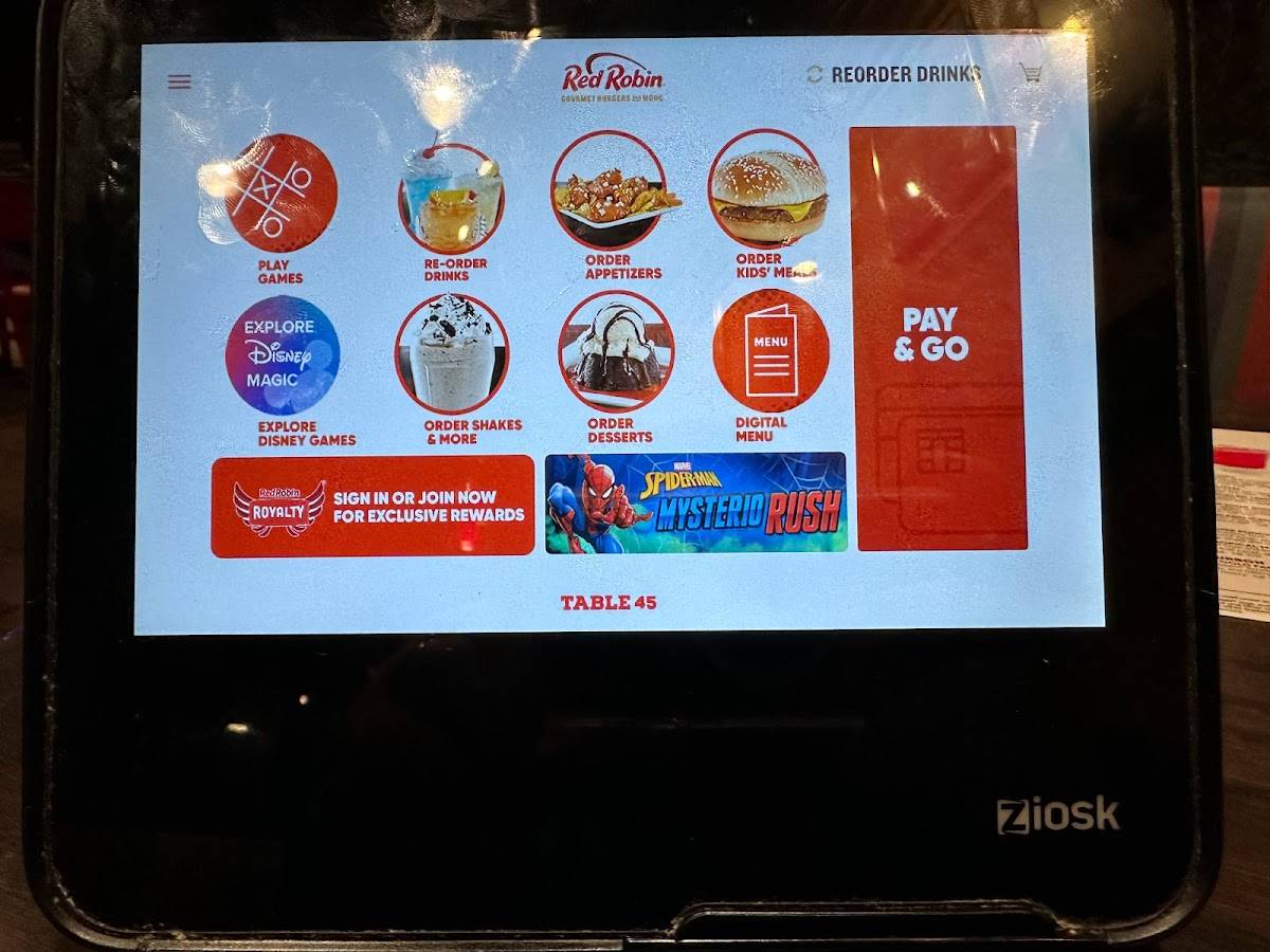 Red Robin Gourmet Burgers and Brews меню