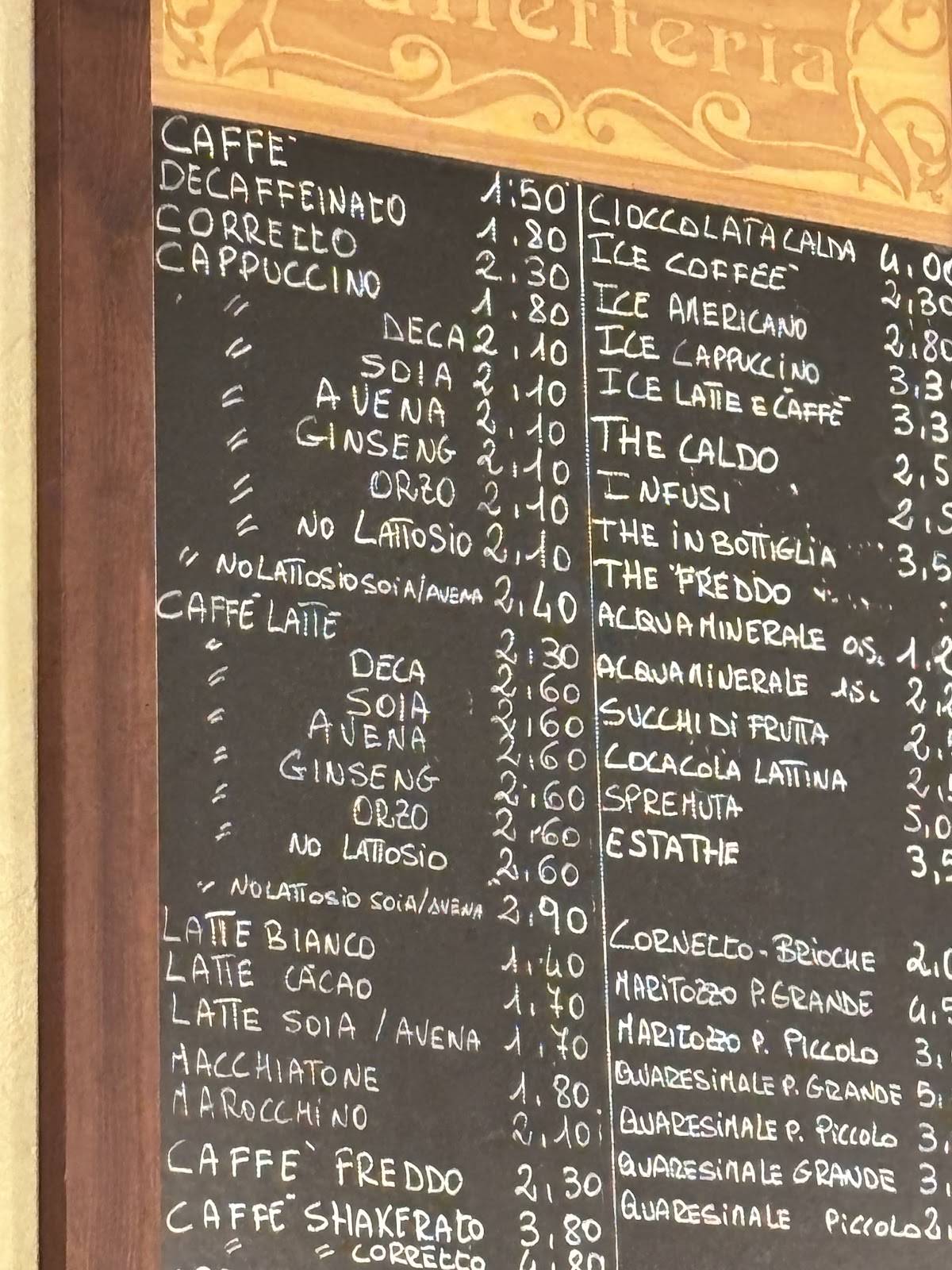 Regoli Pasticceria меню