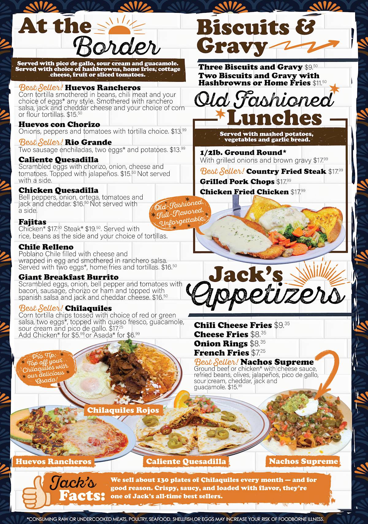Jack's Cafe меню