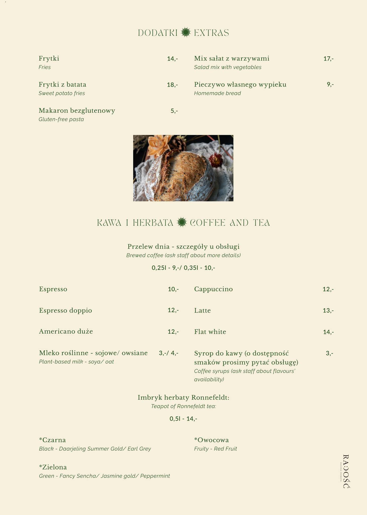Pizzeria Radość меню