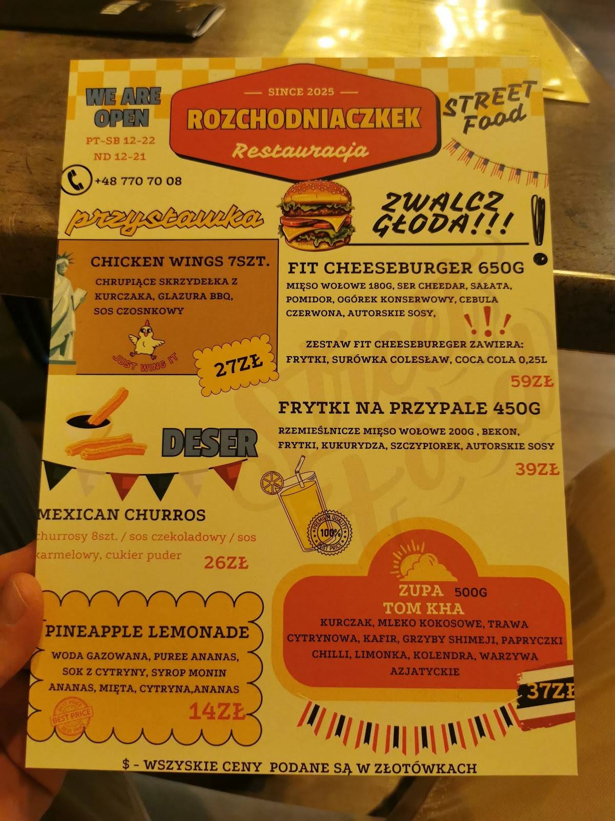 Restauracja Rozchodniaczek меню