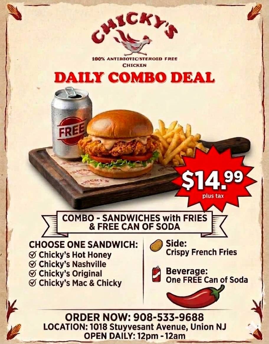 CHICKY'S меню