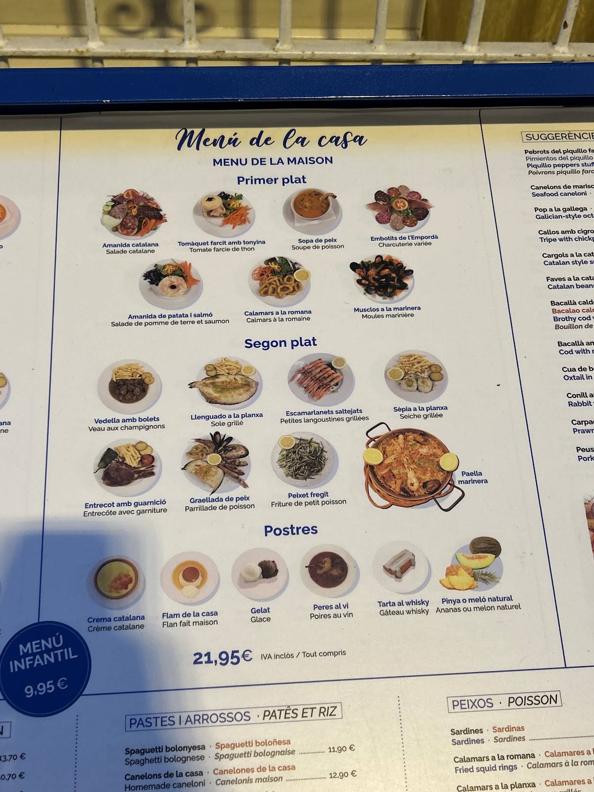 Restaurant Can Granyela меню