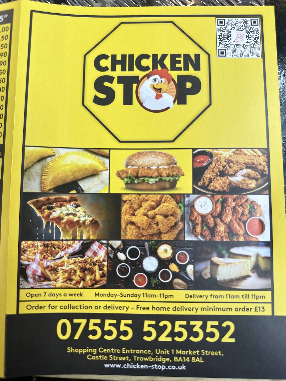 CHICKEN & KEBAB STOP меню