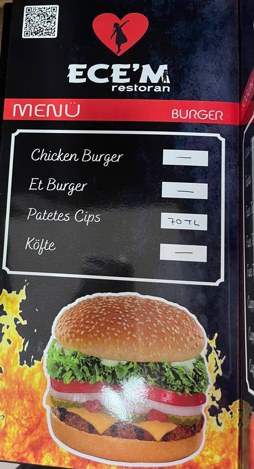 ECEM RESTORAN меню