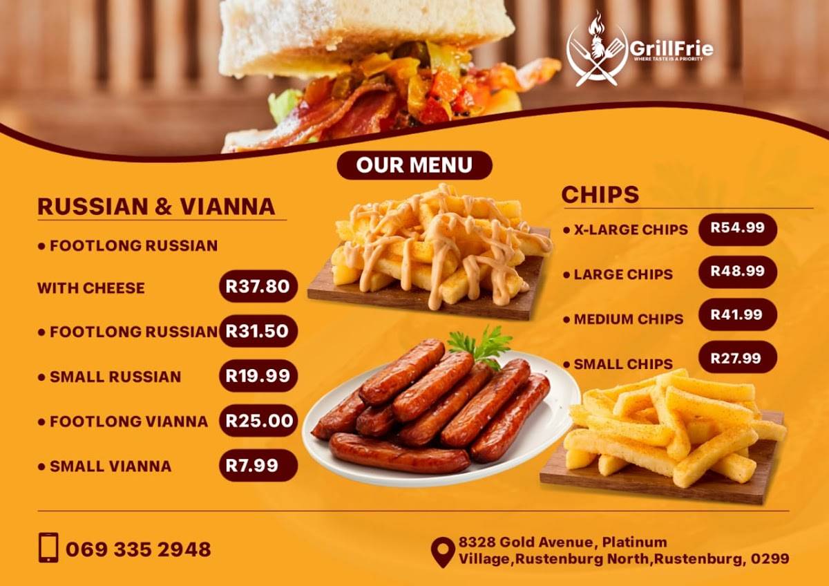 Grillfrie меню