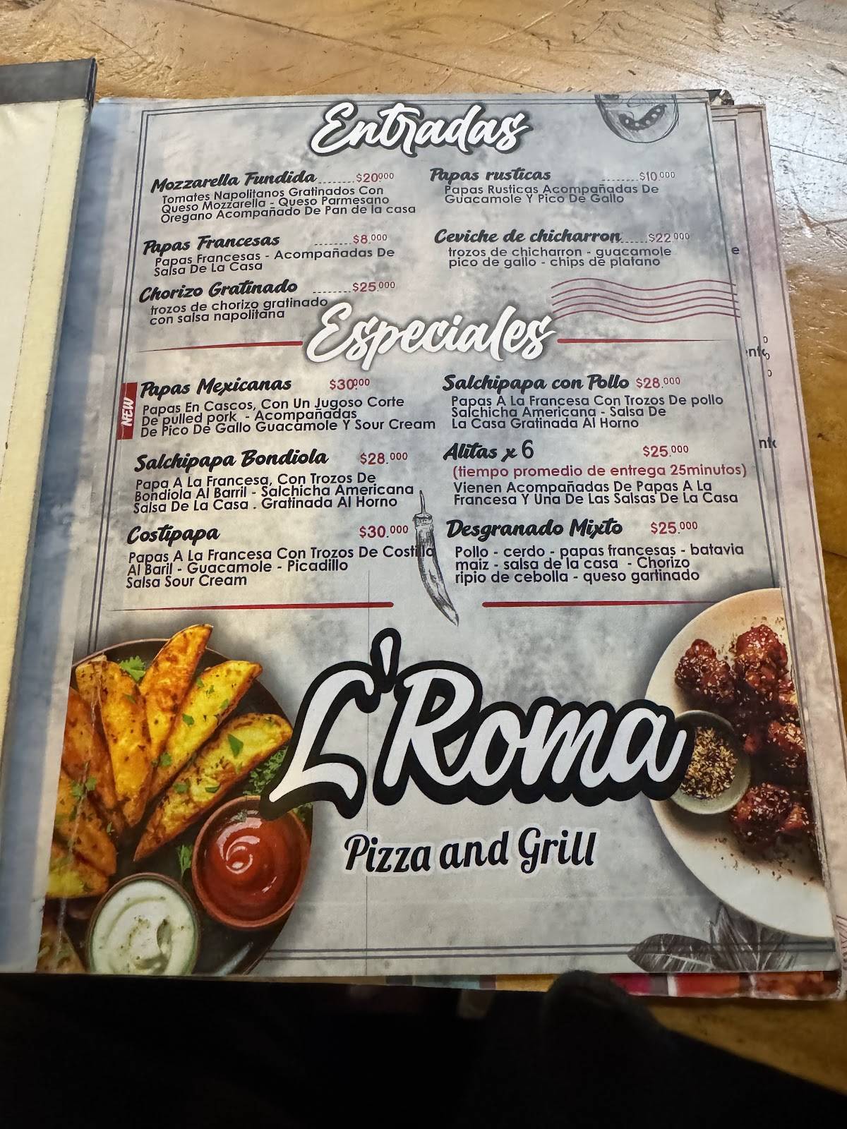 L'Roma меню