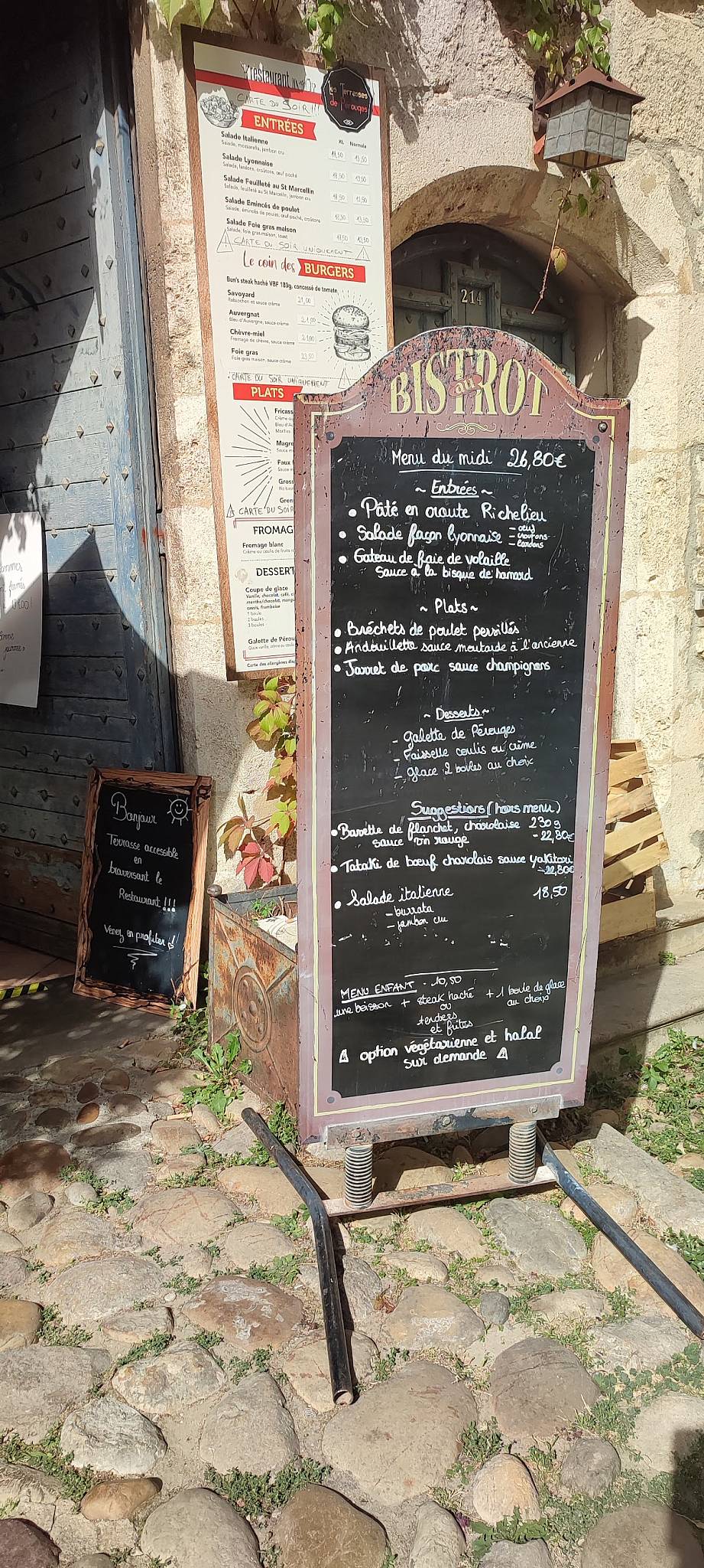 Restaurant Les Terrasses de Pérouges меню