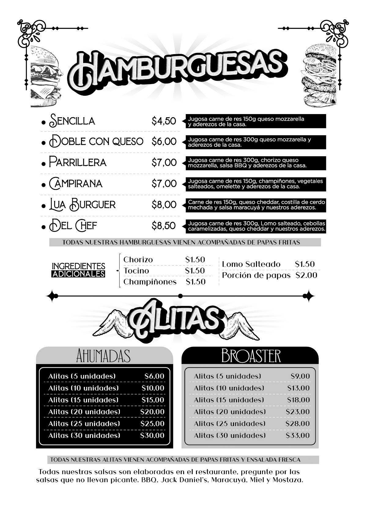 Lua Restaurante меню