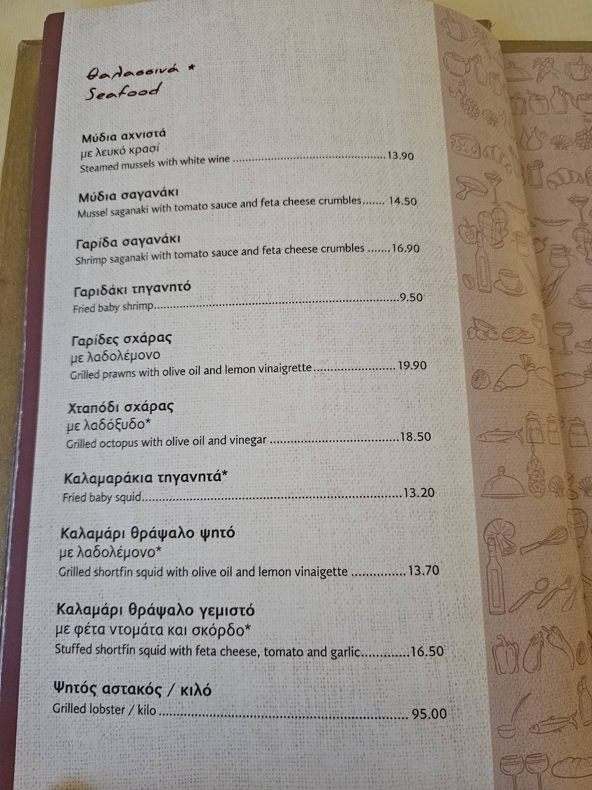 Mario Restaurant меню