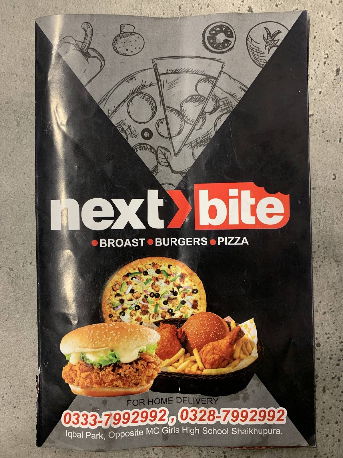 Next bite меню
