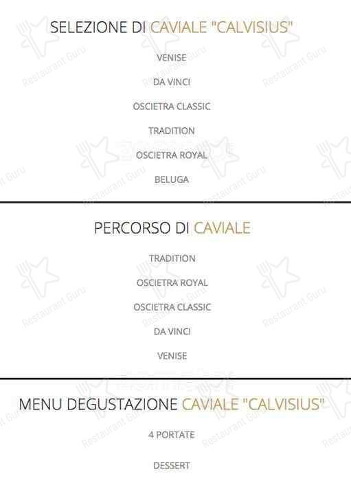 Perlenere - Caviar Restaurant меню