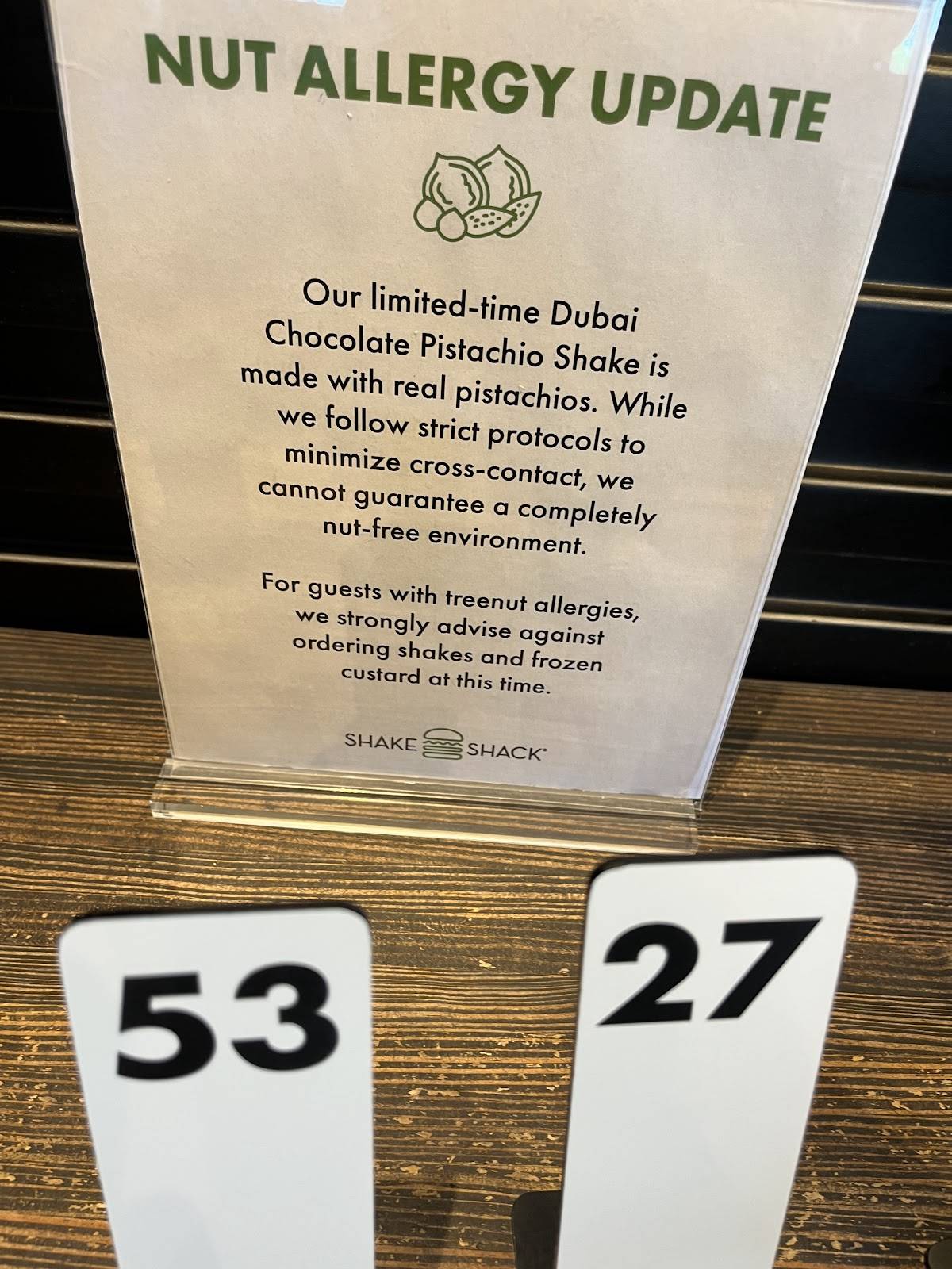 Shake Shack Wayne меню
