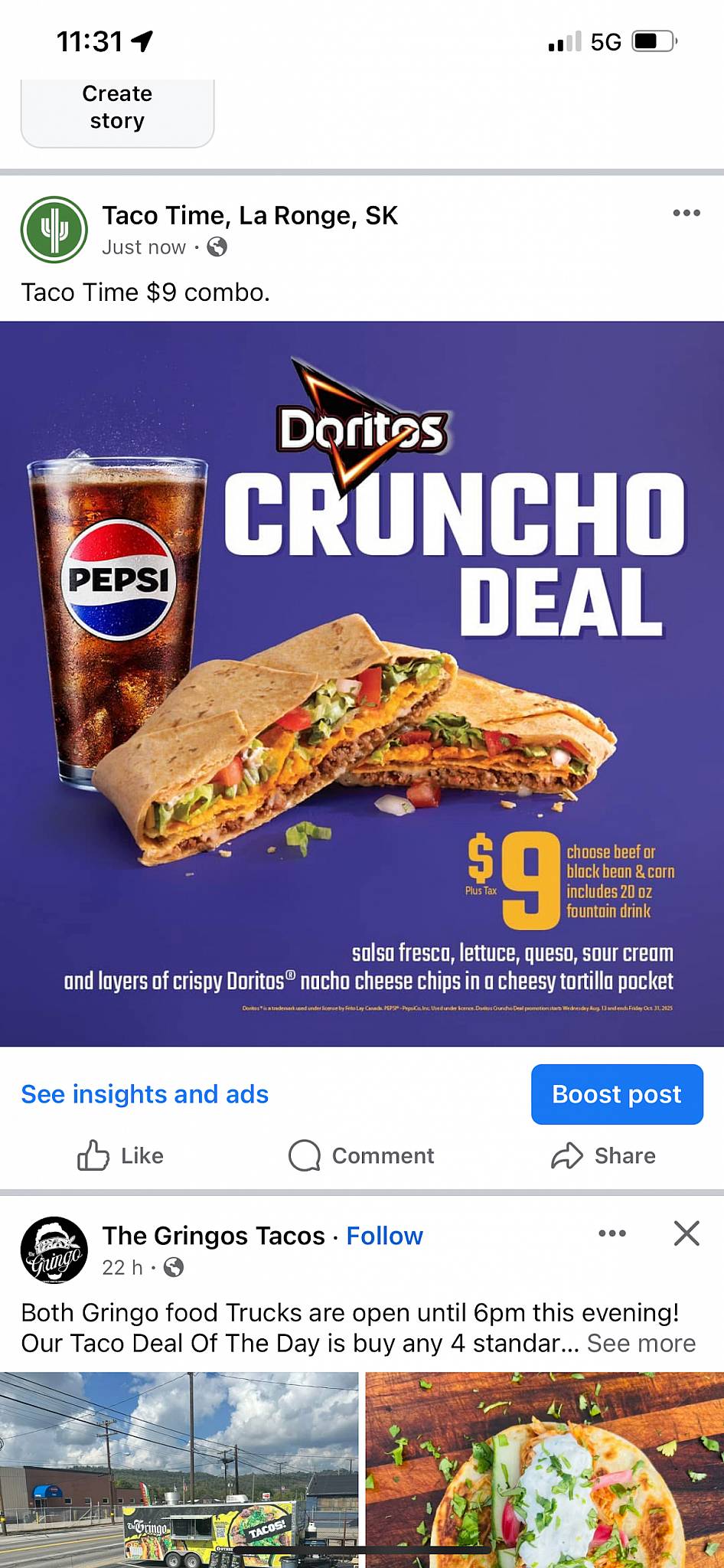 TacoTime меню
