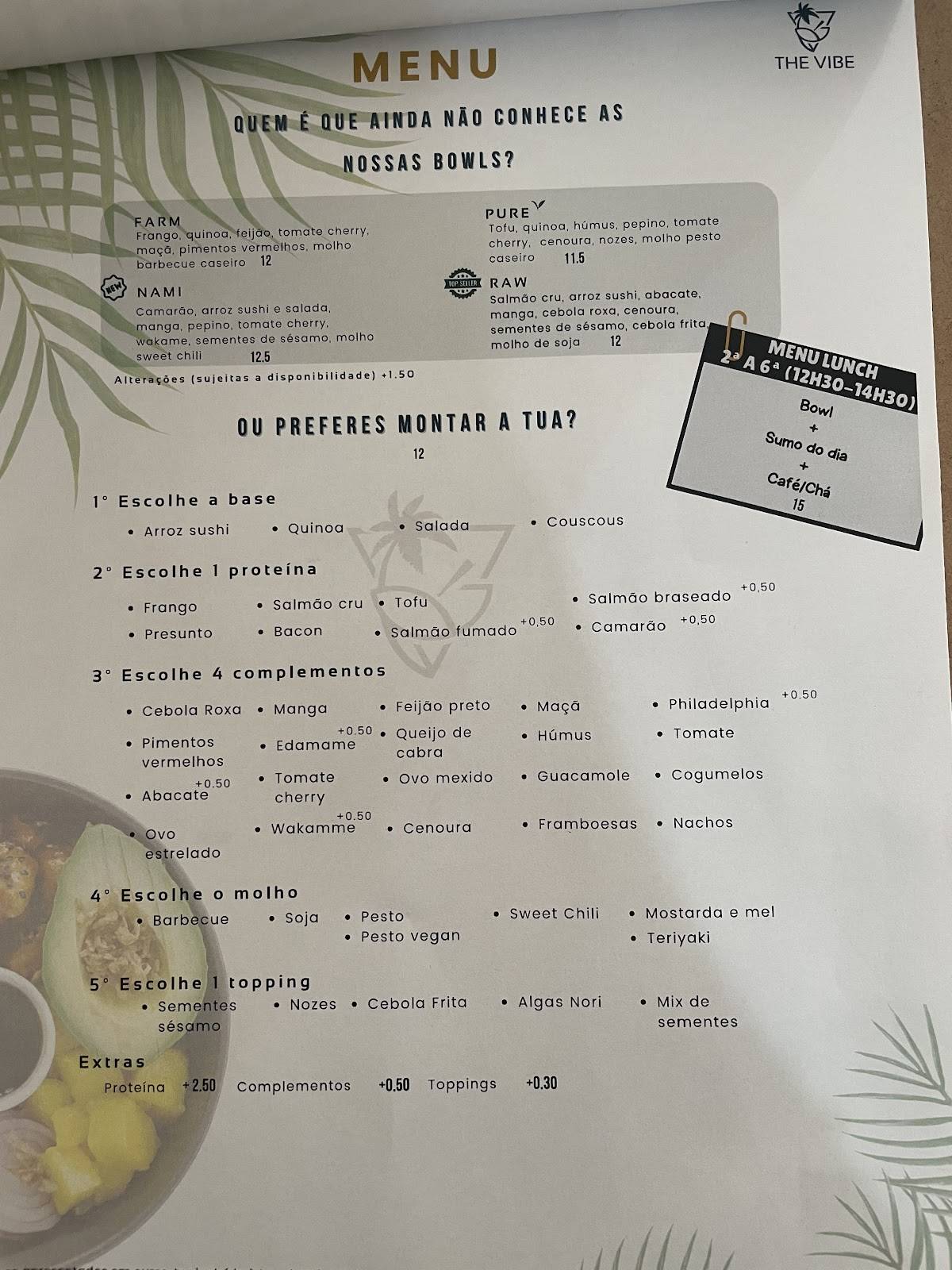 The Vibe меню