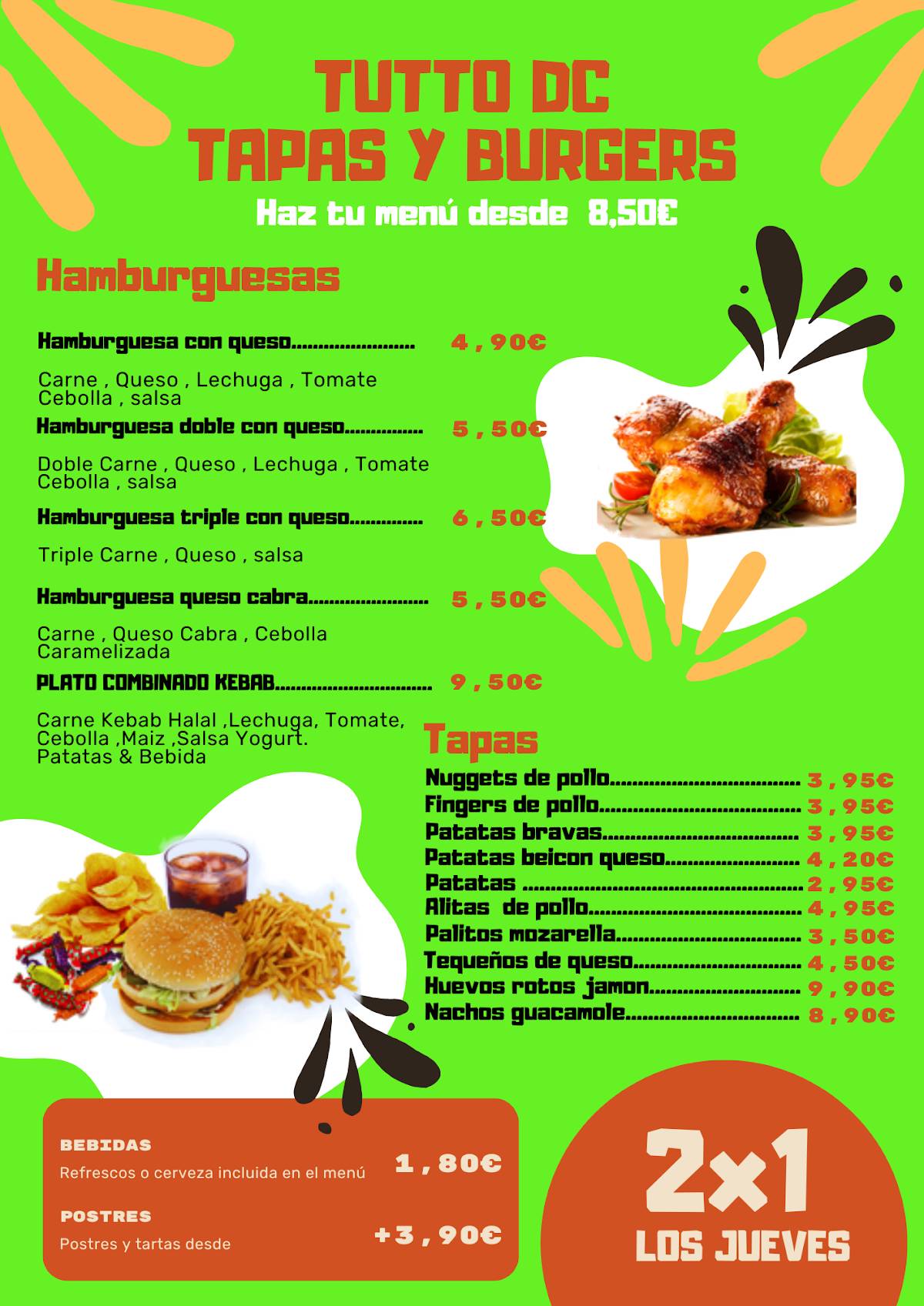 Tutto Dc Burgers & Pizza’s roses меню