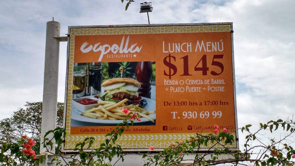 Restaurante Capella меню