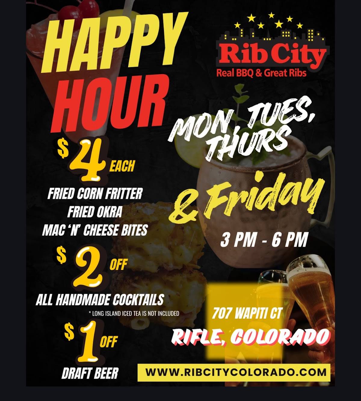 Rib City Grill - Rifle меню