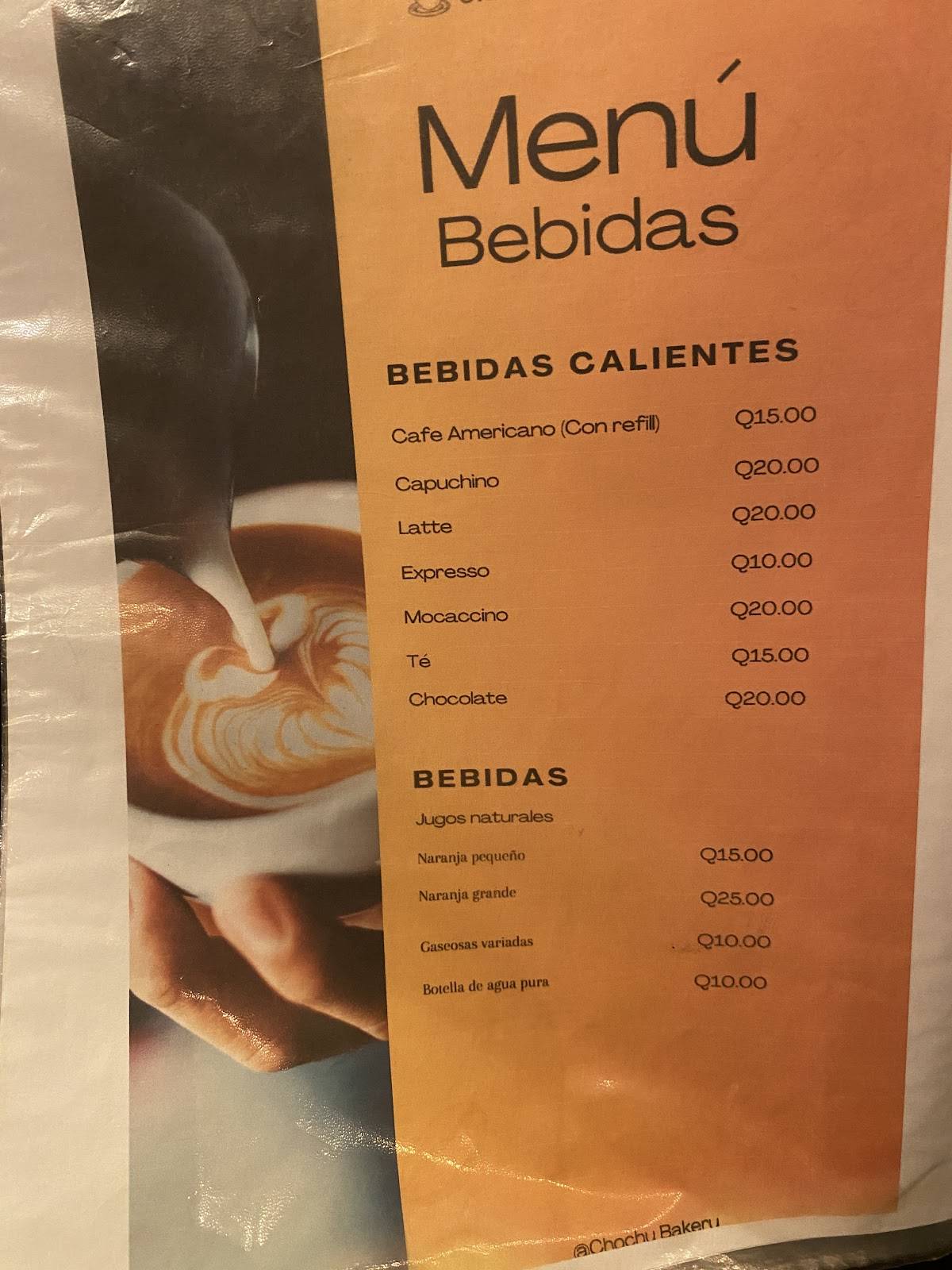 Chochy Bakery Río Dulce меню