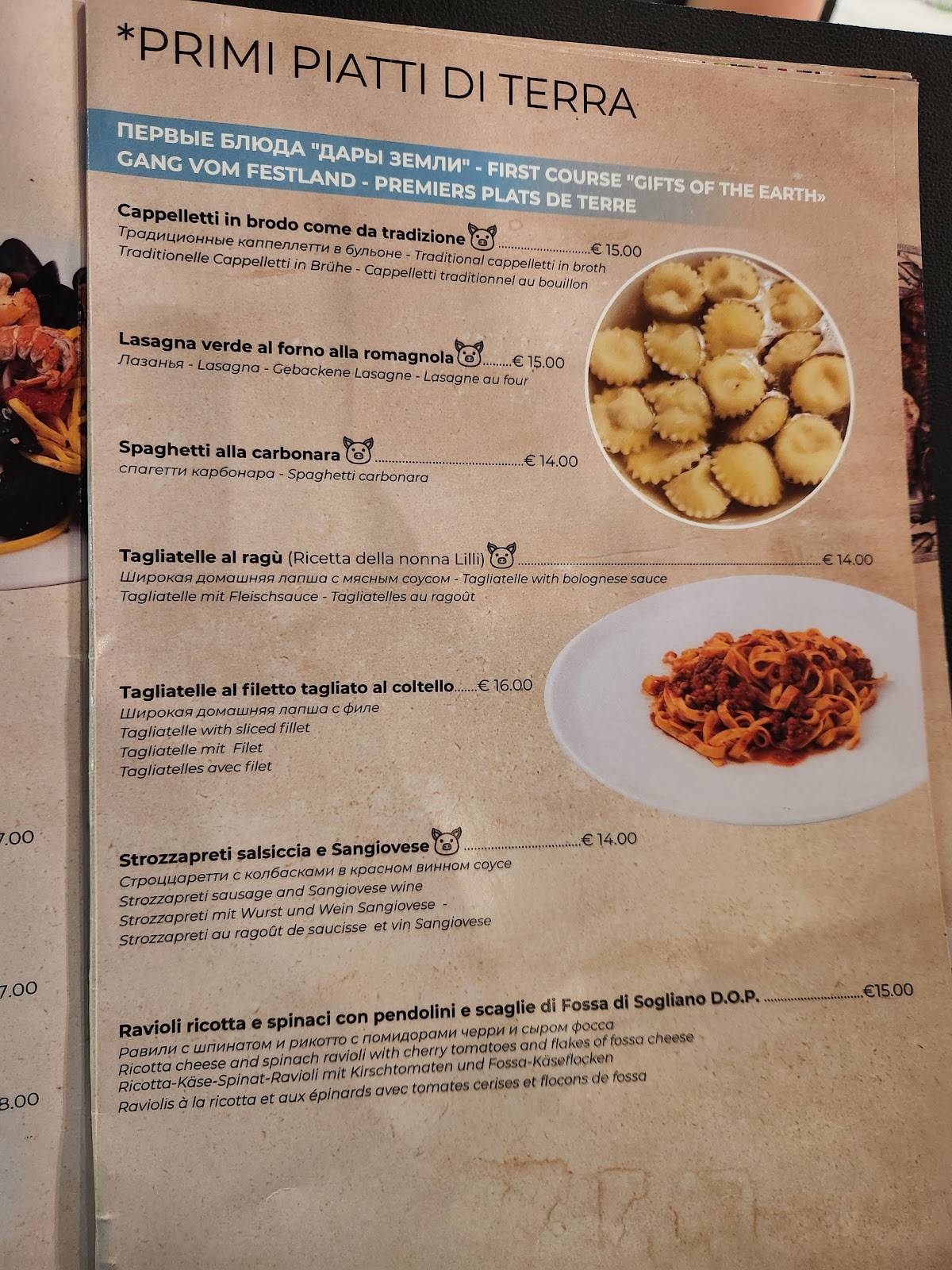 Ristorante da Roberto меню