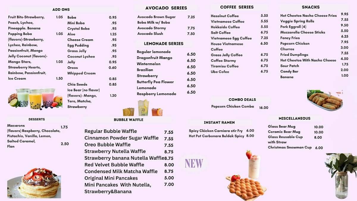 R&B Tea Riverside меню