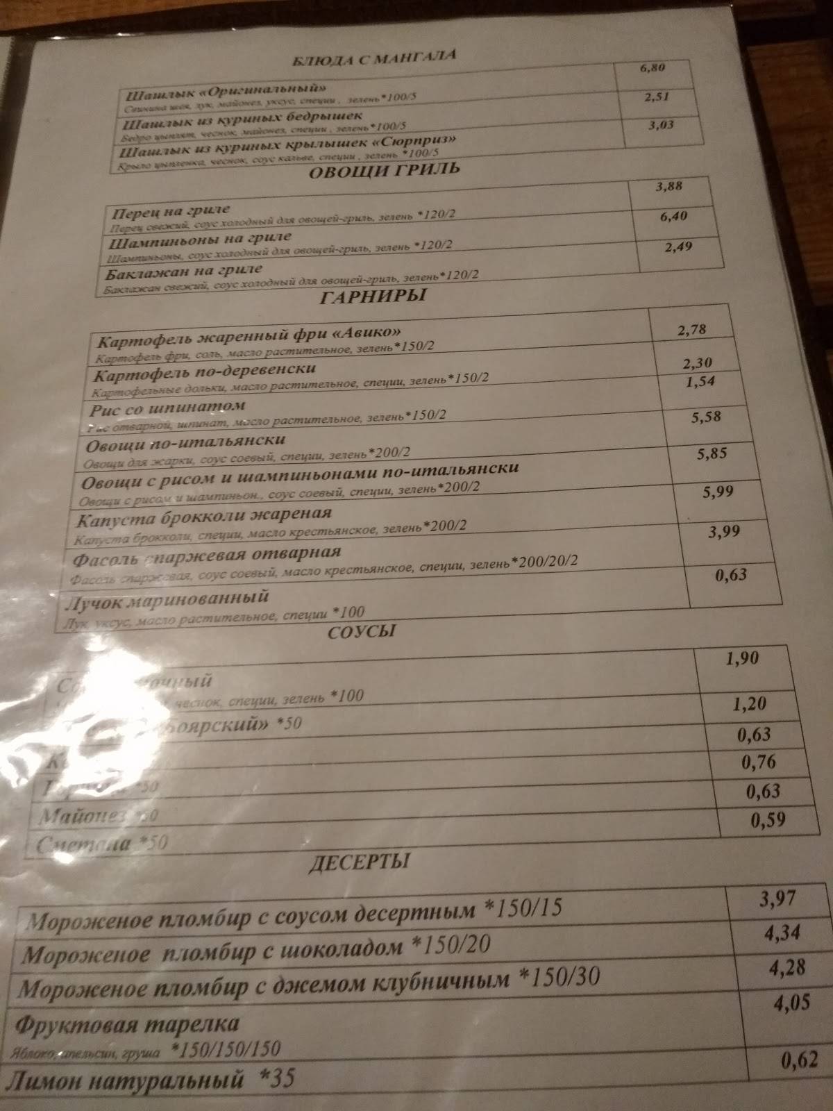 Родны кут меню
