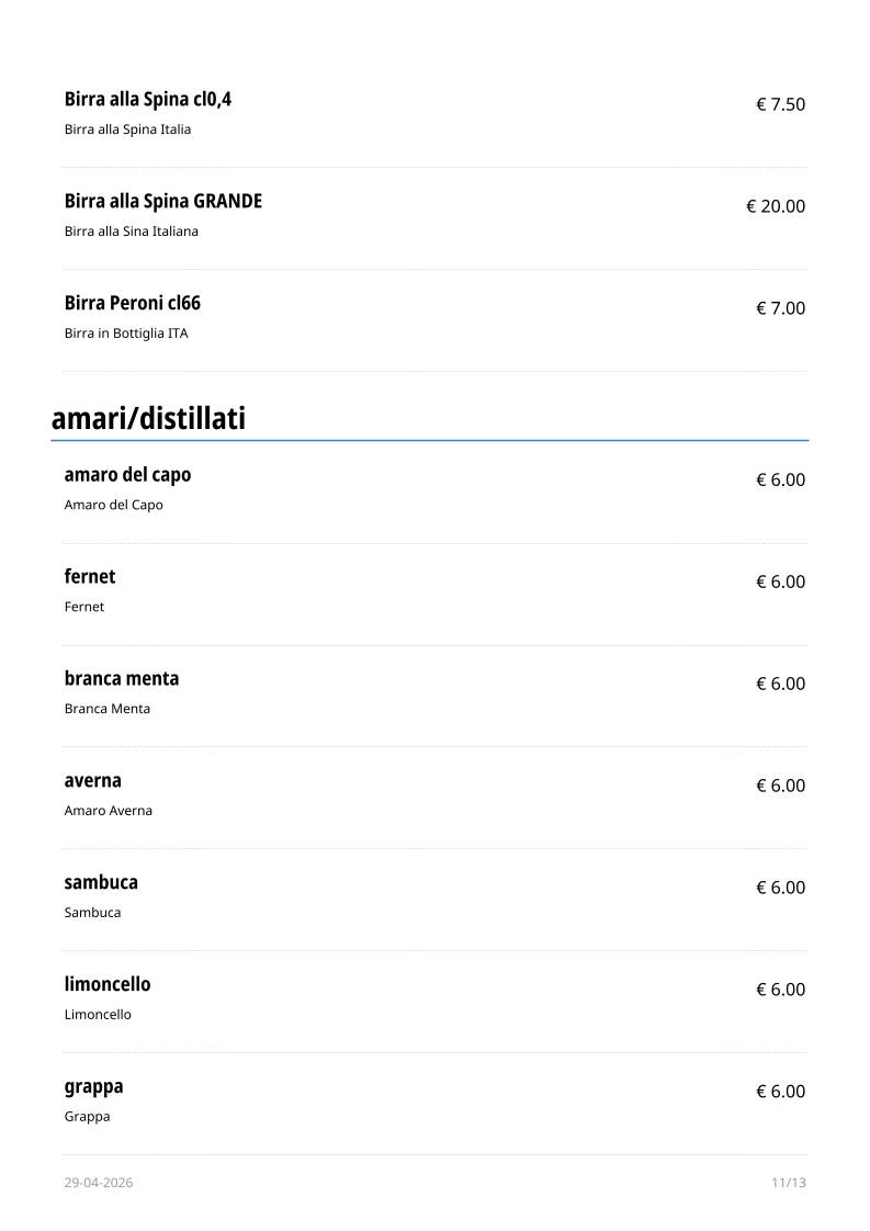 Nuovo Bar Savello меню