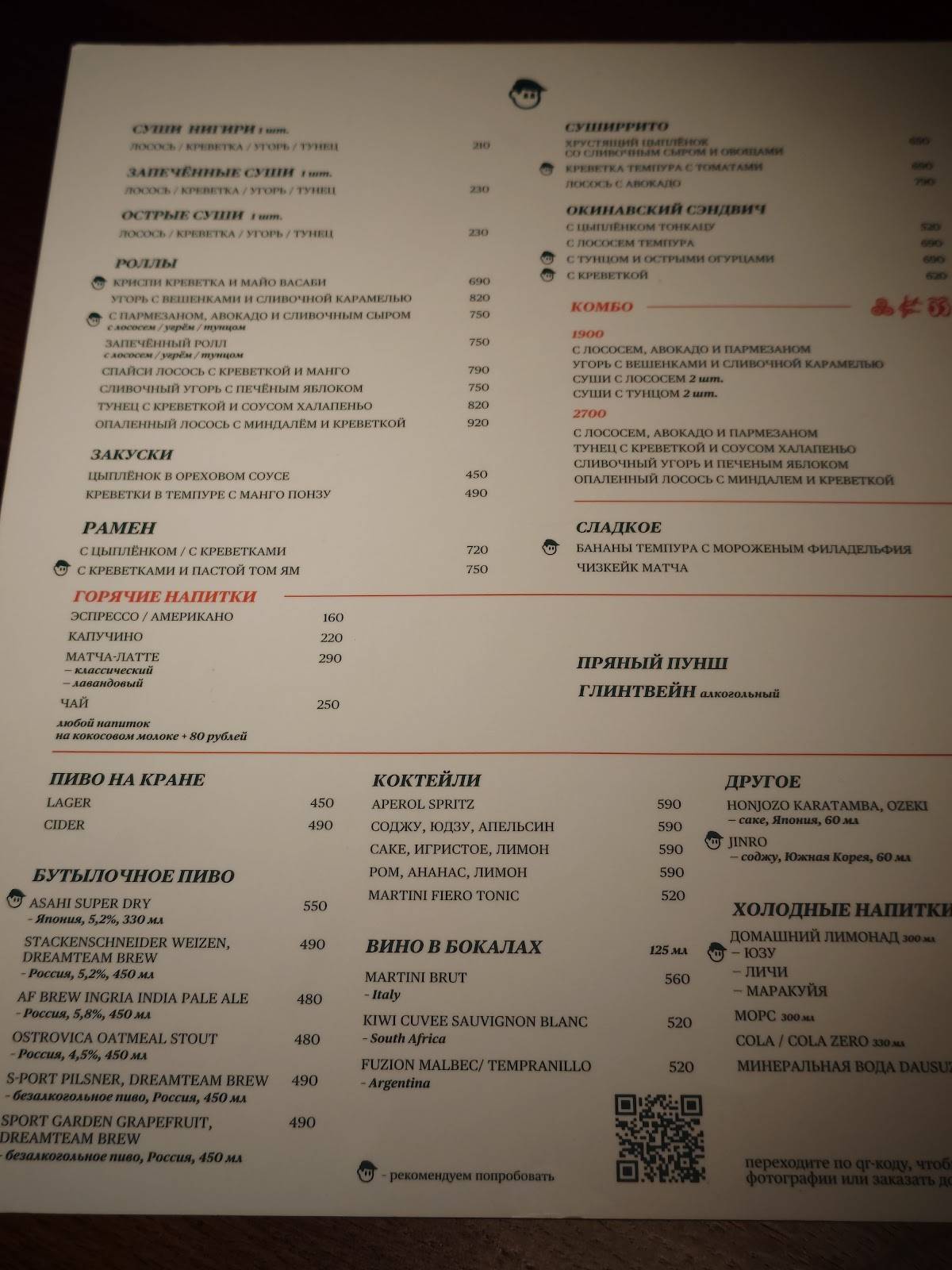 Ronnybistro меню