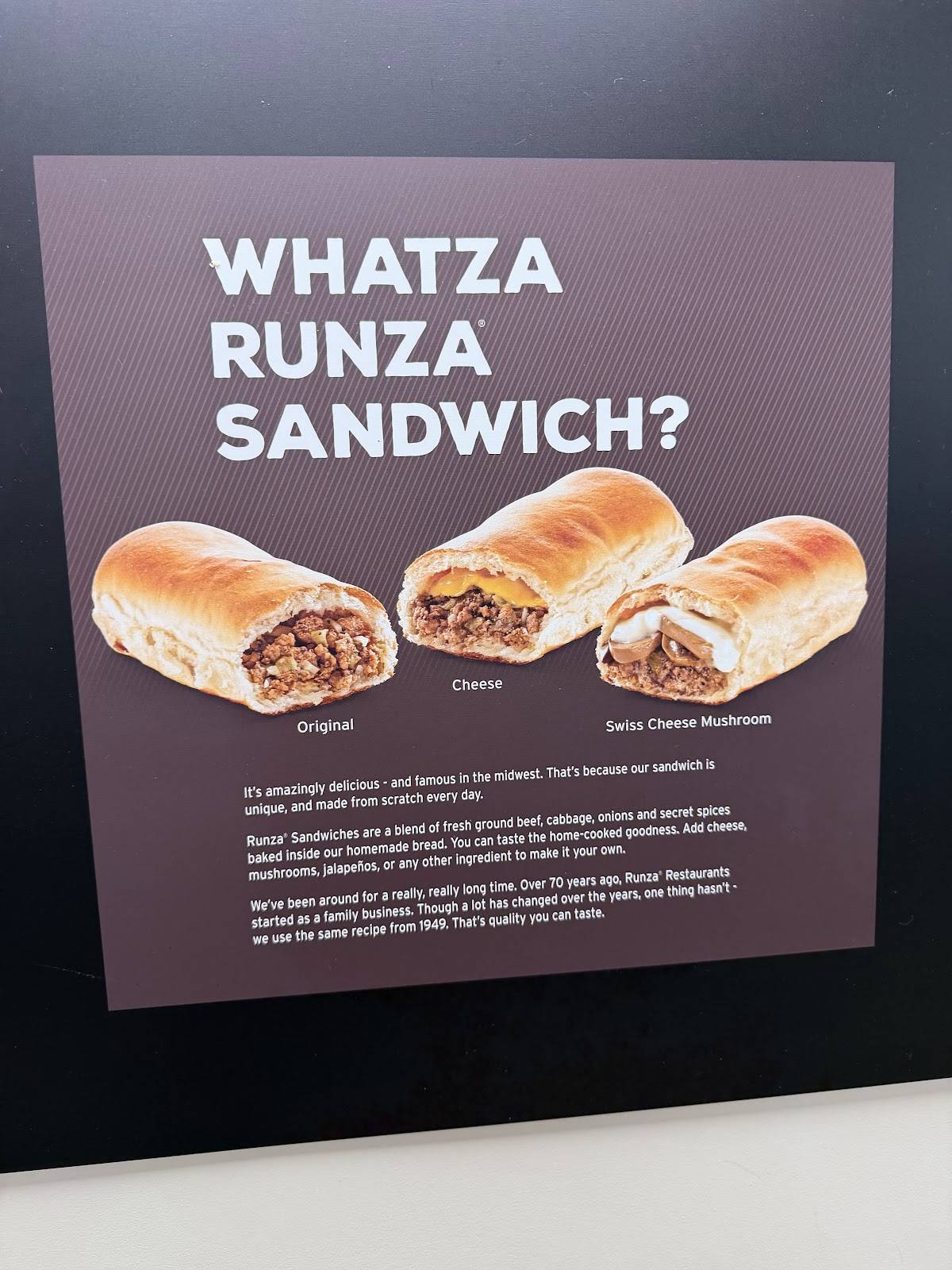 Runza Restaurant меню