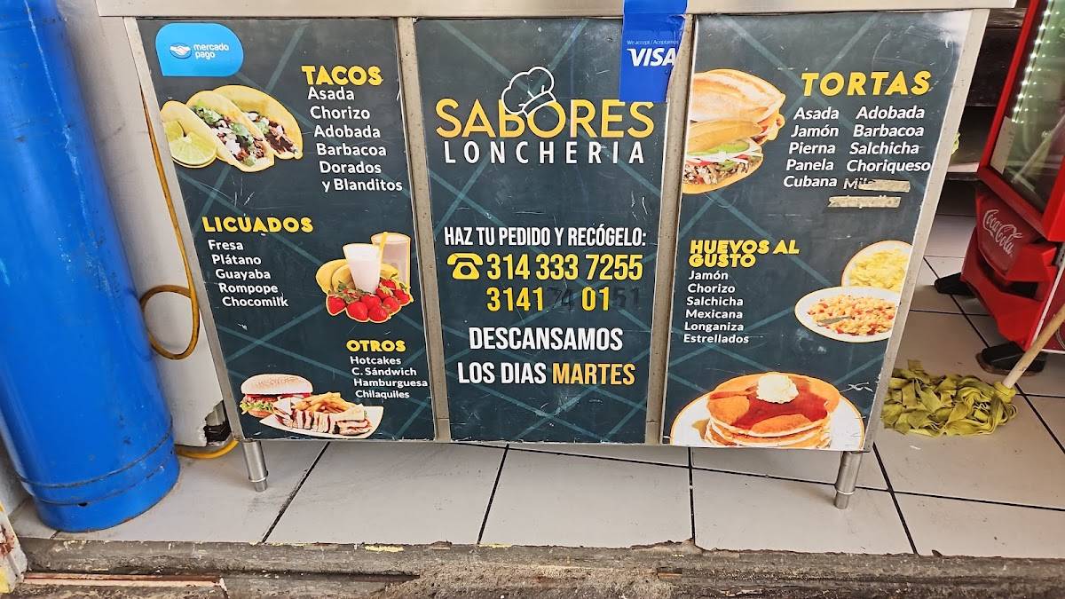 SABORES меню