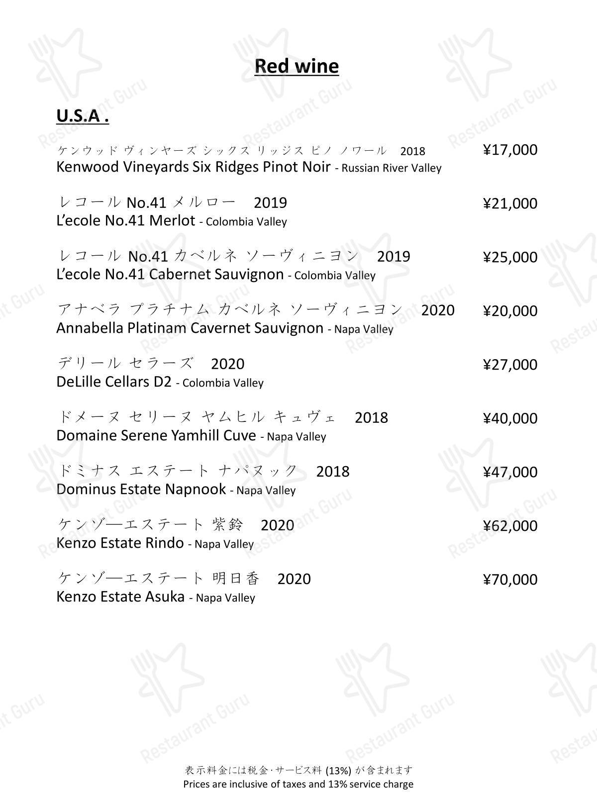 SAKURA в Токио - Takeaway Menu