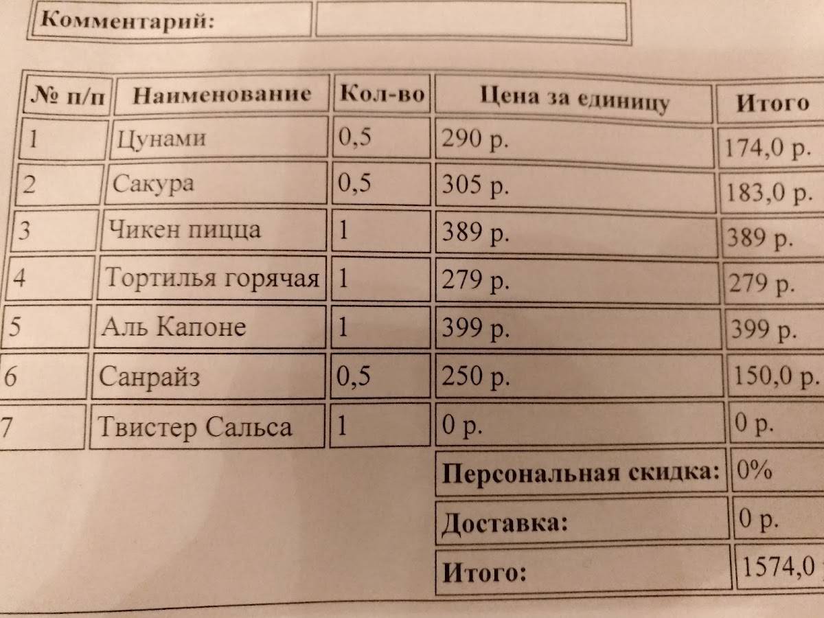 СъешьСам меню