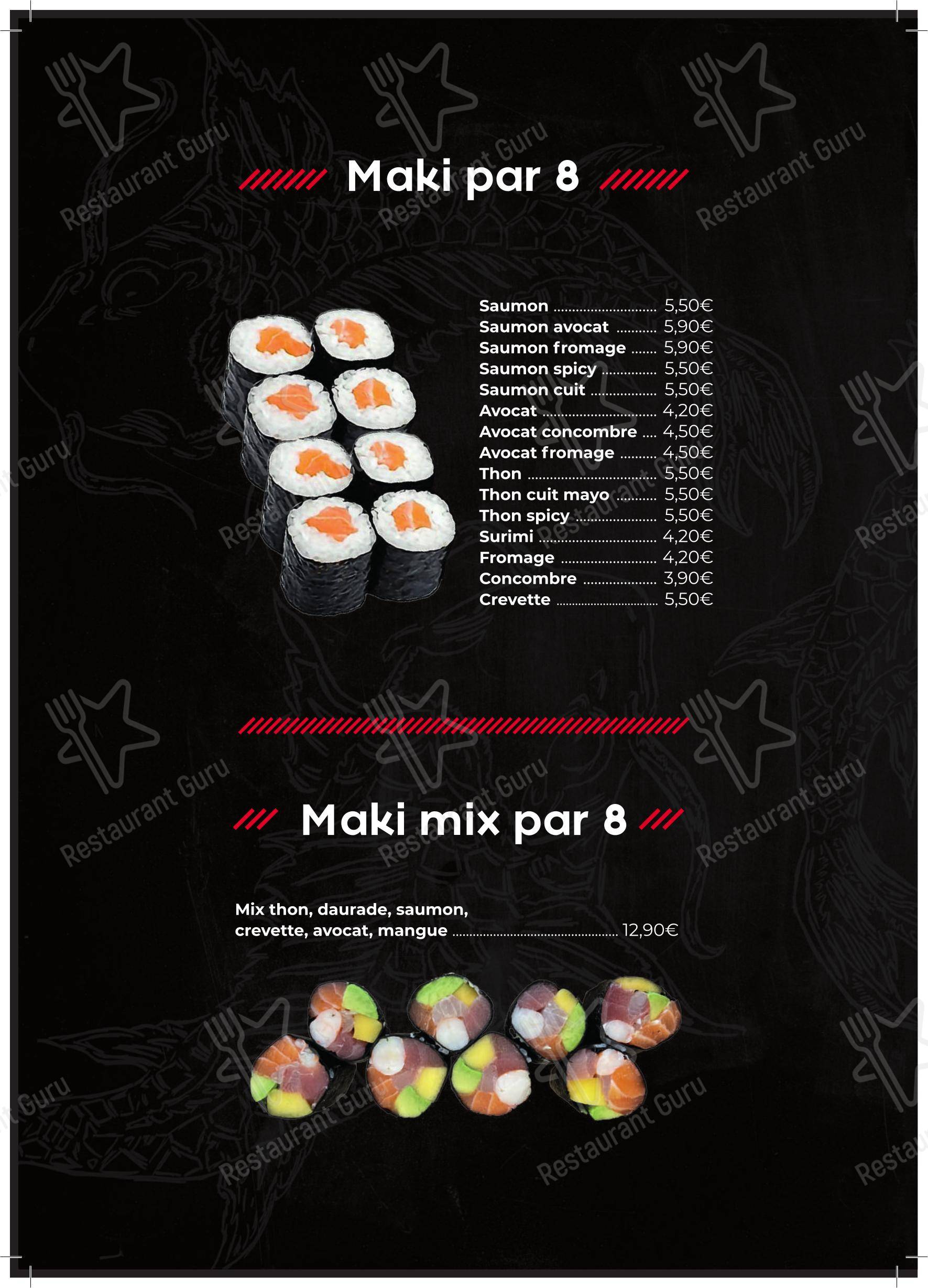 SabaiDee Sushi в Тулуже - Меню