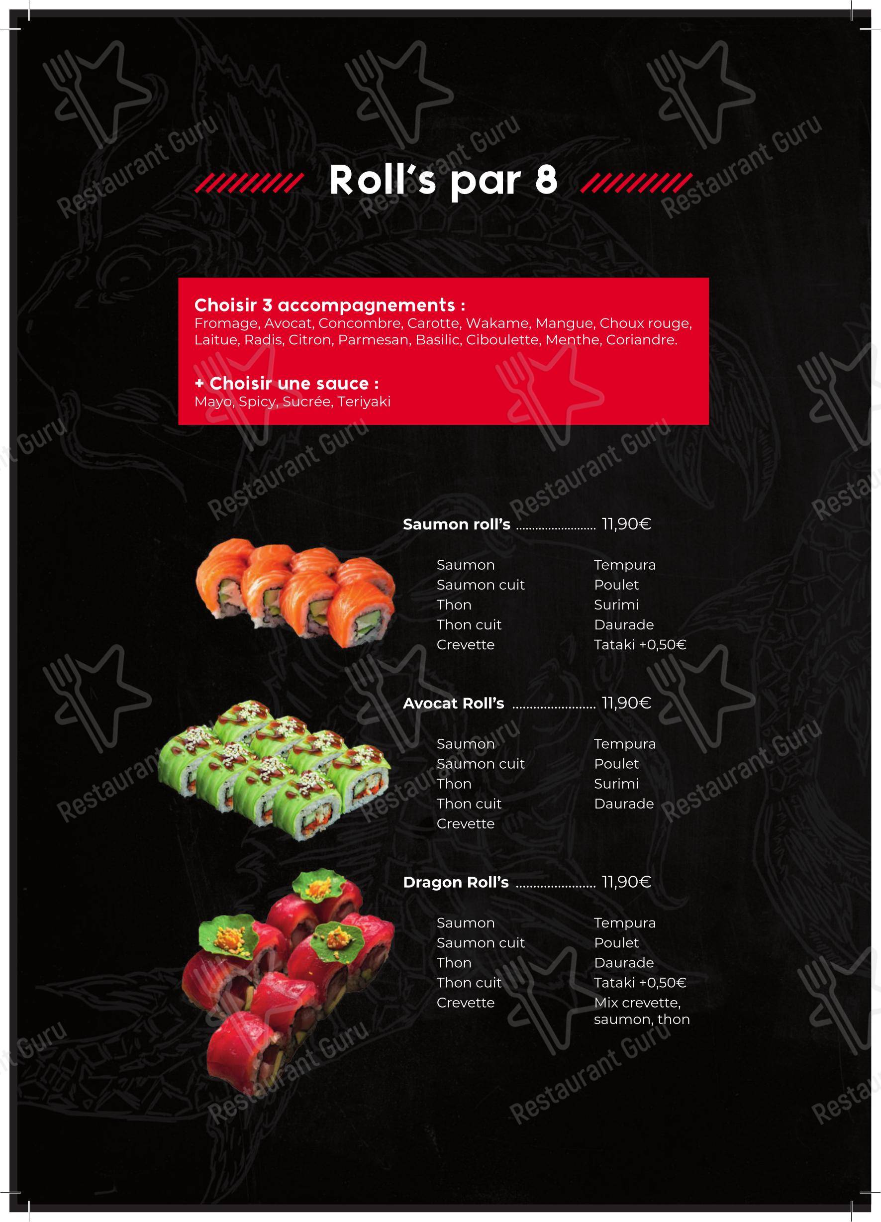 SabaiDee Sushi в Тулуже - Меню