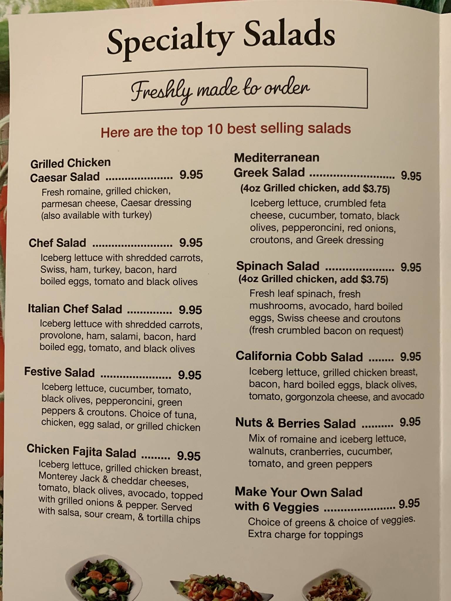 Salad Plus меню