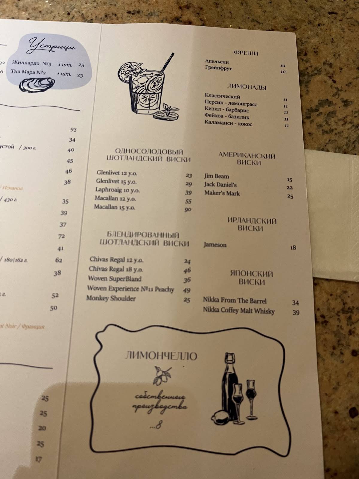 Salt Bistro меню